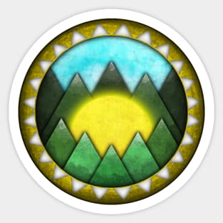 Sun in the Mountains Sticker